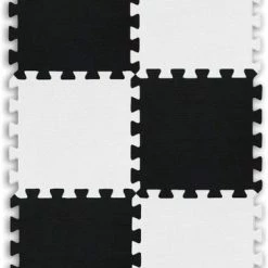 Puzzelmat Kidsee Speelmat 10-delig Zwart Wit -Exporteren speelkleden winkel 365x840