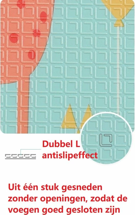 Beyo-living Speelkleed - Speelmat - Puzzelmat - Grondmat - Babykleed - Babymat - 150 X 150 Cm 7 Beyo-living Speelkleed - Speelmat - Puzzelmat - Grondmat - Babykleed - Babymat - 150 X 150 Cm - Afbeelding 5