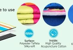 EProducts XXL Picknickkleed & Babygym Waterdicht & Wasbaar - Speelkleed Baby - Gewatteerde Speelmat Voor Binnen En Buiten - 200 X 200 - Met Handvat En Opvouwbaar - Strandlaken - Picknickdeken Buiten Bij Kamperen & Picknick + GRATIS GRONDPENNEN - Mixed Kleuren -Exporteren speelkleden winkel 550x170