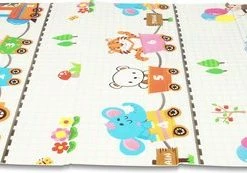 Merkloos Baby/Peuter Speelmat - Dubbelzijdig Speelkleed - Opvouwbaar - Foam - 180x120cm -Exporteren speelkleden winkel 550x173