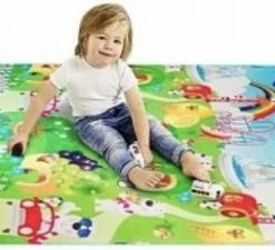 GT Commerce Grote XL Speelmat 180 X 145 Speel Kleed Vloerkleed - Speeltapijt Kinderen - Groot Baby & Kindervoerkleed - Dieren Kleed Jongens & Meisjes Speelkleed Kinderen- Binnen & Buiten | Waterafstotend Speel Babygym