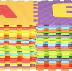 Springos Speelmat | Speelmat Foam | Puzzelmat | 36 Stukken | Letters & Cijfers | 172 X 172 Cm | Multicolor -Exporteren speelkleden winkel 550x241