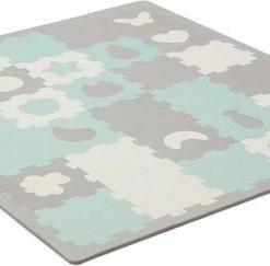 Kinderkraft Luno Shapes - Speelkleed Puzzelmat - Mint -Exporteren speelkleden winkel 550x243 1