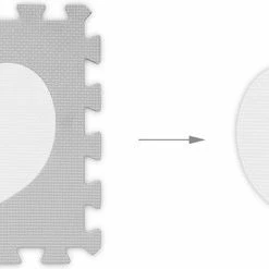 Relaxdays Speelmat Foam - Hart - Zachte Puzzelmat - Speeltegels Kinderkamer - Kinderen - Wit-grijs -Exporteren speelkleden winkel 550x247