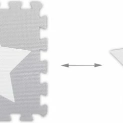 Relaxdays Puzzelmat Sterren - Babymat - Speelmat - Speeltegels - Lichtgrijs Kindermat -Exporteren speelkleden winkel 550x252 1