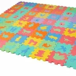 Merkloos Puzzelmat - Kindermat - Vloermat - Kruipmat - Speelmat - Speelkleed - Speelgoed - Alfabet En Dieren - Jongens - Meisjes - Peuter-Kleuter -Exporteren speelkleden winkel 550x269 1