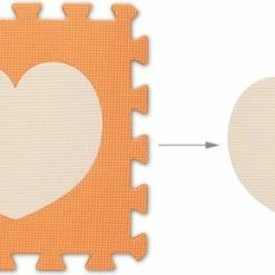 Relaxdays Speelmat Foam - Hart - Zachte Puzzelmat - Speeltegels Kinderkamer - Kinderen - Oranje-geel -Exporteren speelkleden winkel 550x290 3