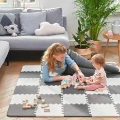 Kinderkraft Luno - Speelkleed Puzzelmat - Zwart Wit -Exporteren speelkleden winkel 550x309 44