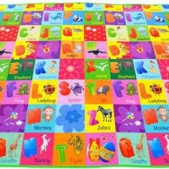 Luminous Luxury Speelkleed 200x180 Cm Dubbelzijdig Gevoerd | Oceaan En Letters | Baby Accessoires -Exporteren speelkleden winkel 550x313