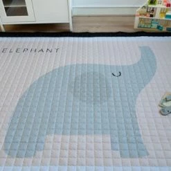 Merkloos Speelkleed Baby / Kind XL - 200x150cm - Inclusief Bijpassende Draagtas - Antislip - Kinder Speelmat Dier -0-4 Jaar - Olifant -Exporteren speelkleden winkel 550x355 3
