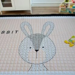 Merkloos Speelkleed Baby / Kind XL - 200x150cm - Inclusief Bijpassende Draagtas - Antislip - Kinder Speelmat Dier -0-4 Jaar - Konijn -Exporteren speelkleden winkel 550x355 5