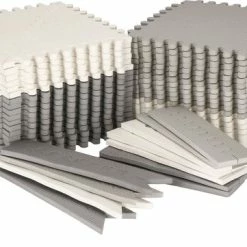Springos Speelmat | Speelmat Foam | Puzzelmat | 72 Puzzelstukken | 182 X 182 Cm | Grijs/Wit/Grafiet -Exporteren speelkleden winkel 550x361 5