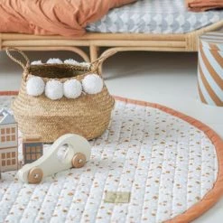 Love By Lily .com Love By Lily - Groot Rond Speelkleed - Sunny Clovers - 140cm -Exporteren speelkleden winkel 550x366 133