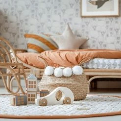 Love By Lily .com Love By Lily - Groot Rond Speelkleed - Sunny Clovers - 140cm -Exporteren speelkleden winkel 550x366 134