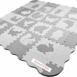 Koopcity Puzzelmat Grijs/Crème Wit | Met Dierentegels - Dikke Tegels -Exporteren speelkleden winkel 550x367 23