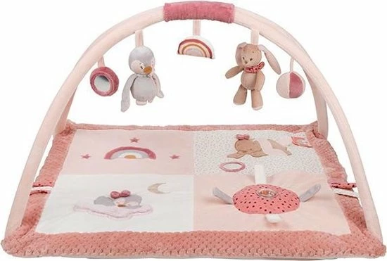 Nattou Sasha En Pauline Speelkleed - Speeltapijt - 80 X 70 Cm - Roze 3 Nattou Sasha En Pauline Speelkleed - Speeltapijt - 80 X 70 Cm - Roze
