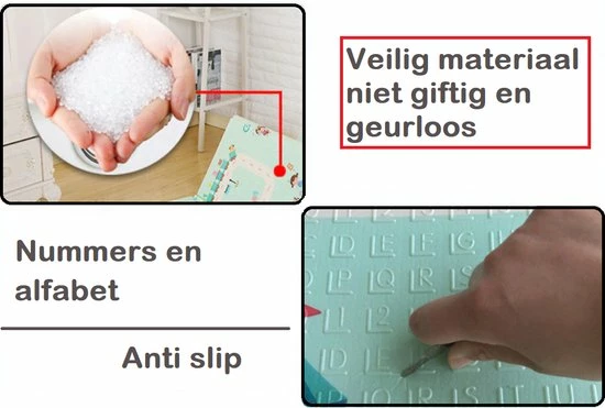 Levabe Speelmat - Baby - Kinderen - Educatief - Kruipmat - Speelkleed - Dubbelzijdig - XL - Opvouwbaar - 1CM Dik - Foam - Giraffe & Alfabet - Cijfers & Letters - 150 X 200 CM - Inclusief Opbergtas 9 Levabe Speelmat - Baby - Kinderen - Educatief - Kruipmat - Speelkleed - Dubbelzijdig - XL - Opvouwbaar - 1CM Dik - Foam - Giraffe & Alfabet - Cijfers & Letters - 150 X 200 CM - Inclusief Opbergtas - Afbeelding 7