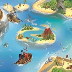 Achoka Groot Speelkleed Jongenskamer Piraten 100x150