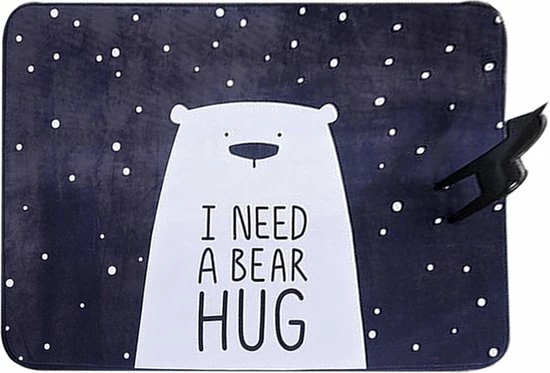 By Baboo Baby Cadeau Jongen En Meisje - Vloerkleed Kinderkamer - Schattige Beer - Waterbestendig Tapijt Baby's - Kindertapijt - Speelkleed Jongens En Meisjes - Blauw 3 By Baboo Baby Cadeau Jongen En Meisje - Vloerkleed Kinderkamer - Schattige Beer - Waterbestendig Tapijt Baby's - Kindertapijt - Speelkleed Jongens En Meisjes - Blauw