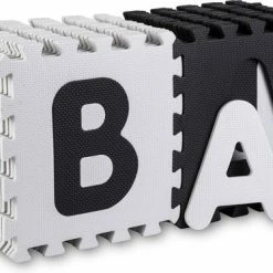 Kindertoys Puzzelmat Letters En Cijfers - Speelkleed Baby - 36 Stuks - Baby Foam Speelmat - Zwart/Wit -Exporteren speelkleden winkel 550x374 3