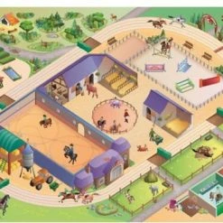 EazyLife Speelmat -speelkleed - Speeltapijt Paardenmanege 100x150cm