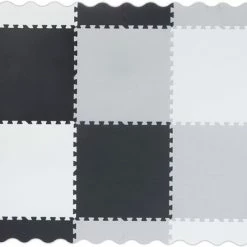 Relaxdays Speelmat Met Rand - Foam - 30-delig - Puzzelmat - Speeltegels Kinderen - Baby - Grijs -Exporteren speelkleden winkel 550x397 3