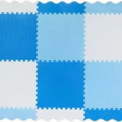 Relaxdays Speelmat Met Rand - Foam - 30-delig - Puzzelmat - Speeltegels Kinderen - Baby - Blauw -Exporteren speelkleden winkel 550x397 4