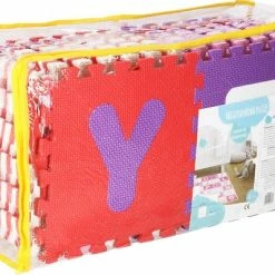 Springos Speelmat | Speelmat Foam | Puzzelmat | 36 Stukken | Letters & Cijfers | 175 X 175 Cm | Roze/Rood/Paars/Wit -Exporteren speelkleden winkel 550x399 8