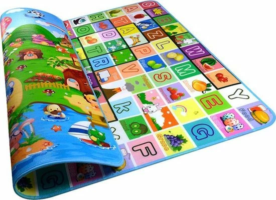 Maboshi Spel Mat - 180x200cm - In Vrolijke Kleuren - Dubbelzijdig Speelbaar - Babywandelpad Kruippad - Geschikt Voor Kinderen's Kruipdeken - Yoga Mat - Picknickdeken En Sportmat-beschermen Tegen Vocht-Cadeautjes Voor Kinderen 4 Maboshi Spel Mat - 180x200cm - In Vrolijke Kleuren - Dubbelzijdig Speelbaar - Babywandelpad Kruippad - Geschikt Voor Kinderen's Kruipdeken - Yoga Mat - Picknickdeken En Sportmat-beschermen Tegen Vocht-Cadeautjes Voor Kinderen - Afbeelding 2