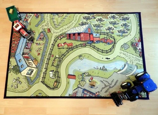 Sens Kids Rugs Boerderij Kindervloerkleed - Kindertapijt - 100 X 150 Cm - Wasbaar - Zacht - Duurzame Kwaliteit - Speelgoed 6 Sens Kids Rugs Boerderij Kindervloerkleed - Kindertapijt - 100 X 150 Cm - Wasbaar - Zacht - Duurzame Kwaliteit - Speelgoed - Afbeelding 4