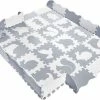 Maison Extravagante - Baby Speelmat Puzzel XL Dierentuin Met PVC Opbergtas - Grijs - Wit - EVA Schuim - 150x150x 1.2cm - Speelmat Met Rand - Speelbox -Exporteren speelkleden winkel 550x409 6