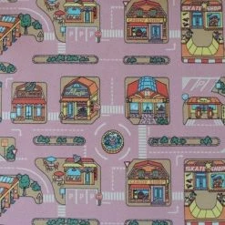 Ikado Speelmat Verkeer Roze 140 X 200 Cm