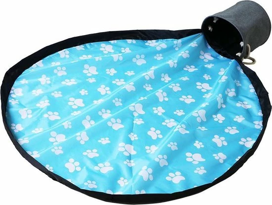 Reayou - Opbergkleed - Speelgoed Organizer - Speelmat Voor Kinderen - Lego Opbergzak - 2-in-1 Speelkleed En Opbergzak - Opbergmand - Grijs + Blauw 10 Reayou - Opbergkleed - Speelgoed Organizer - Speelmat Voor Kinderen - Lego Opbergzak - 2-in-1 Speelkleed En Opbergzak - Opbergmand - Grijs + Blauw - Afbeelding 8