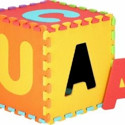 Springos Speelmat | Speelmat Foam | Puzzelmat | 36 Stukken | Letters & Cijfers | 172 X 172 Cm | Multicolor -Exporteren speelkleden winkel 550x420 3