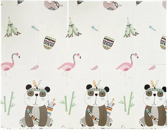 Ladanas® – OPVOUWBARE Baby Speelmat - DUBBELZIJDIG Speelkleed Incl. Opbergtas - EXTRA DIK - 180x200x1,5cm - Foam Mat - Lion/Panda 11 Ladanas® – OPVOUWBARE Baby Speelmat - DUBBELZIJDIG Speelkleed Incl. Opbergtas - EXTRA DIK - 180x200x1,5cm - Foam Mat - Lion/Panda - Afbeelding 9