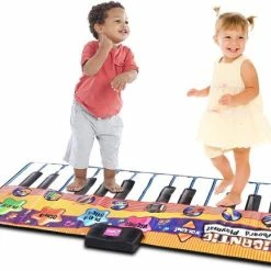 Costway Monkey's Piano Speelmat - 8 Instrumenten - Voor Kinderen - Muziekmat - Geschenk - Kerst - Sinterklaas - 180 X 74 Cm