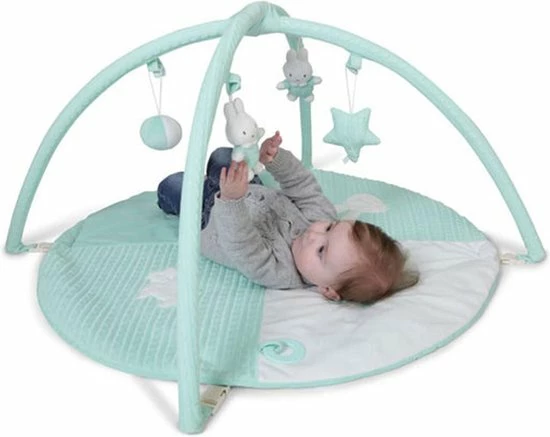 Speelkleed Met Boog Nijntje Gebreid Mint 4 Speelkleed Met Boog Nijntje Gebreid Mint - Afbeelding 2