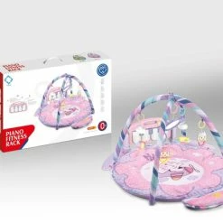FDBW Interactief Speelkleed – Kitten | Speelkleed Met Boog | Baby Speelmat Gym – 65 X 45 X 10 Cm | Baby Speelkleed – Roze