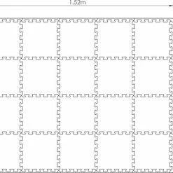 Happykiddoos Hart En Bloem Foam Puzzel Speelmat - 20 Speelmatten - Uitneembare Figuren - Opbergtas - Afwerkranden - Grijs - Wit - Roze - Puzzelmat 152x122x1cm -Exporteren speelkleden winkel 550x452 1