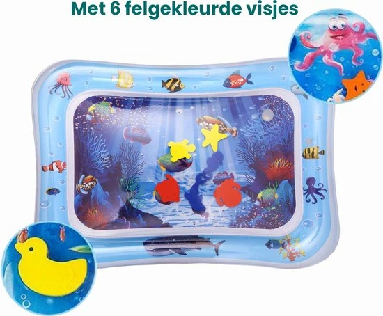 Spoused Waterspeelmat - Babygym - Opblaasbare Watermat - Tummy Time - Speelmat - Kraamcadeau 6 Spoused Waterspeelmat - Babygym - Opblaasbare Watermat - Tummy Time - Speelmat - Kraamcadeau - Afbeelding 4