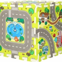Springos Speelmat | Speelmat Foam | Puzzelmat | Verkeersmat | 9 Puzzelstukken -Exporteren speelkleden winkel 550x464 3