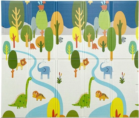 Ladanas® – OPVOUWBARE Baby Speelmat - DUBBELZIJDIG Speelkleed Incl. Opbergtas - EXTRA DIK - 180x200x1,5cm - Foam Mat - Dino 9 Ladanas® – OPVOUWBARE Baby Speelmat - DUBBELZIJDIG Speelkleed Incl. Opbergtas - EXTRA DIK - 180x200x1,5cm - Foam Mat - Dino - Afbeelding 7