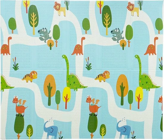 Ladanas® – OPVOUWBARE Baby Speelmat - DUBBELZIJDIG Speelkleed Incl. Opbergtas - EXTRA DIK - 180x200x1,5cm - Foam Mat - Dino 10 Ladanas® – OPVOUWBARE Baby Speelmat - DUBBELZIJDIG Speelkleed Incl. Opbergtas - EXTRA DIK - 180x200x1,5cm - Foam Mat - Dino - Afbeelding 8