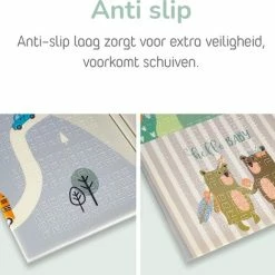 Little Hippo® Speelmat 200x180cm - Foam Speelkleed 'Mountain' - Dubbelzijdige XXL - Kinder/Baby Speelmat - Opvouwbaar - Anti-slip -Exporteren speelkleden winkel 550x469 7