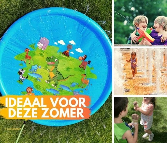 Catshi Outdoor Water Fontein | Speelmat Voor Kinderen | 170 CM | Jungle Dino | Zwembad | Sproeier 6 Catshi Outdoor Water Fontein | Speelmat Voor Kinderen | 170 CM | Jungle Dino | Zwembad | Sproeier - Afbeelding 4