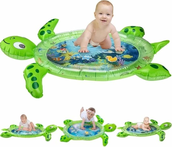 RX Goods Baby Opblaasbare Waterspeelmat Schildpad Speelgoed – Spelen Met Water - Speelkleed & Aquamat 3 RX Goods Baby Opblaasbare Waterspeelmat Schildpad Speelgoed – Spelen Met Water - Speelkleed & Aquamat