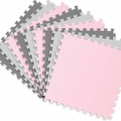 Kindertoys Foammat - 9 Stuks - Grijs/Roze - Speelkleed Baby -Baby Foam Puzzelmat - 180 X 180 Cm -Exporteren speelkleden winkel 550x471 9