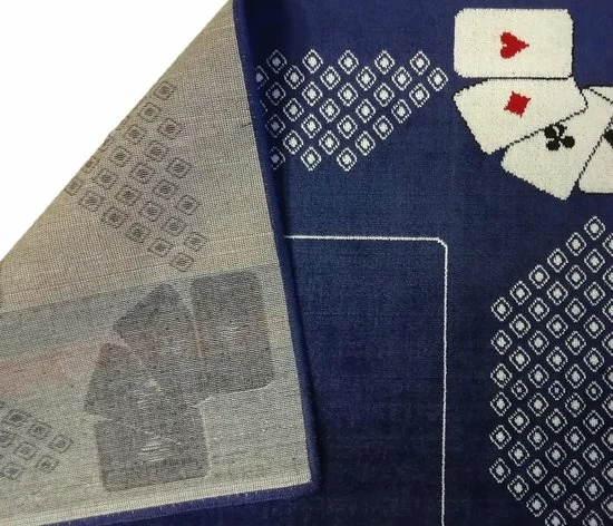 Merkloos Ikado Kaartmat Blauw, Viscose - 58 X 70 Cm 6 Merkloos Ikado Kaartmat Blauw, Viscose - 58 X 70 Cm - Afbeelding 4