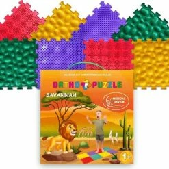 Merkloos Savannah, Orthopuzzle , Orthopedische Massage En Ontwikkelingsmatten, Speelmat Voor Baby Kinderen, Peuters, Vloerkleed, Balans En Sensorische Stapstenen -Exporteren speelkleden winkel 550x473 1