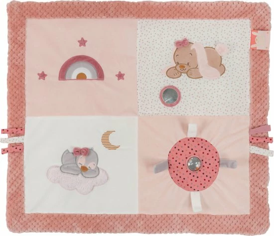 Nattou Sasha En Pauline Speelkleed - Speeltapijt - 80 X 70 Cm - Roze 8 Nattou Sasha En Pauline Speelkleed - Speeltapijt - 80 X 70 Cm - Roze - Afbeelding 6